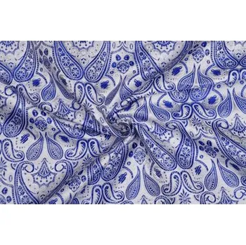 Brokát knížecí, modro-bílý, 1.5m, sartor.cz