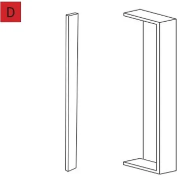 Příborník do zásuvky EBS VPL704 Vykrývací lišta bílá, 10 cm