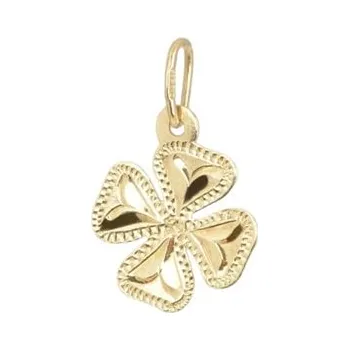 Přívěsek Zlatý přívěšek čtyřlístek ZZ0141F + dárek zdarma