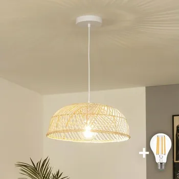 Brilagi - LED Lustr na lanku CERIA BOHO 1xE27/40W/230V pr. 40 cm ratan