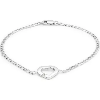 Náramek Náramek z bílého zlata srdíčko s diamantem 21ZP2502977BA