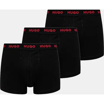 Boxerky HUGO TRUNK TRIPLET PACK 3-pack 50532611 černá 99F, vel. M