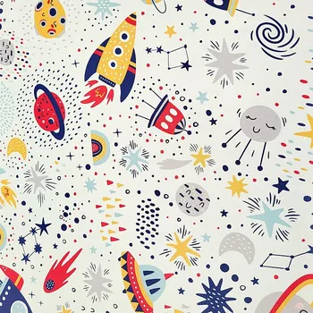 BYTEMA Dekorační látka BLACK OUT VESMÍR 150 cm