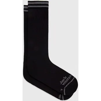 Pánské ponožky Ponožky Jack Wolfskin 2-pack 1911461 černá 99X, vel. 35/37