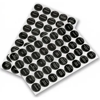 Sklenice Štítky / Nálepky na lahve, sklenice a nádoby TADAR 85 ks.