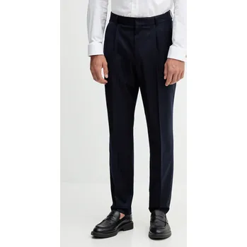 Pánské kalhoty Vlněné kalhoty BOSS C-Perin-PL-253 50551594 námořnická modř 59X, vel. 52