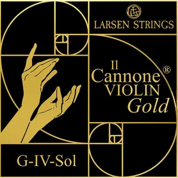 Struna pro kytaru a smyčcový nástroj Larsen Struny pro housle Il CANNONE GoldG Soloist Gold 107312