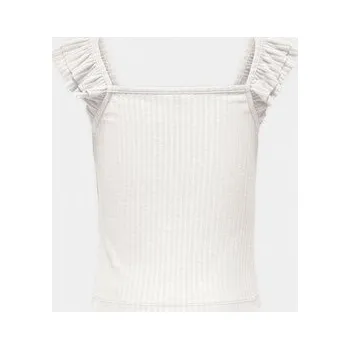 Kids ONLY Top Nella 15317829 Bílá Slim Fit 134_140