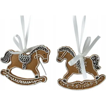 Vánoční ozdoba Ozdoba na vánoční stromeček KŮŇ Houpací koník Perníček na stromeček 10 cm