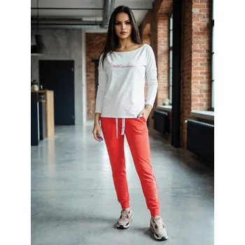 Dámská tepláková souprava VSB11 lososová + bílá, VELIKOST XXS/XS