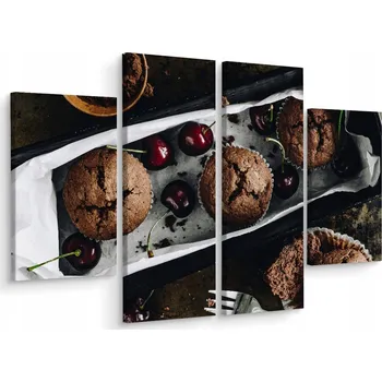 Obraz Vícedílný obraz MUFFINY Ovoce Dekorace 80x60