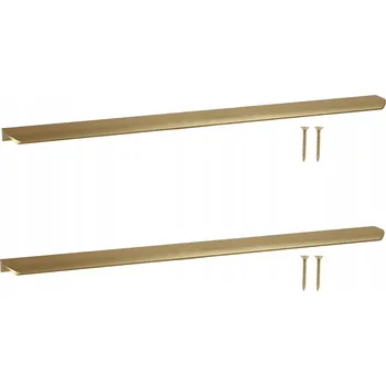 Nábytkové kování Nábytková Úchytka Hranová Moderní Hliníková Zlatá Matná 560 mm 2 kusy