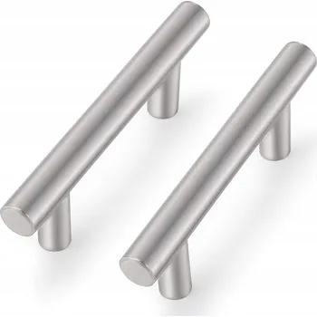 Nábytkové kování Nábytková úchytka reling pro zásuvky a skříňky, stříbrná barva, ocel, 12 Ks, 127 mm