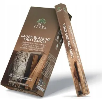 Čajovna Terra White Sage Palo Santo vonné tyčinky 20 ks bílá šalvěj a Palo Santo