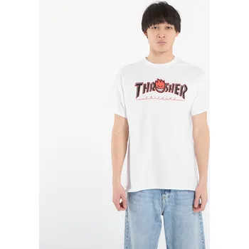 Pánské tričko Tričko Thrasher x Spitfire Big Head Outline T-Shirt White XXL