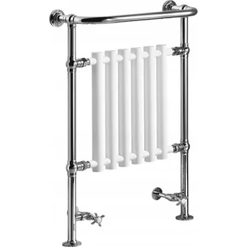 Radiátor Koupelnový radiátor vodní Sapho 1 W 598 x 960 mm bílý, stříbrný