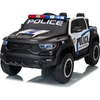 Dětské elektrovozidlo Mamido Elektrické autíčko Dodge Ram Policejní s majáky 4x4 | 12V10Ah