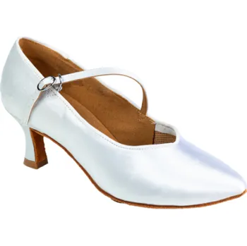 Dámské lodičky HDS Henzély | Dámské taneční boty na standard HDS DST001 bílý satén podpatek F6,5cm - 24,5
