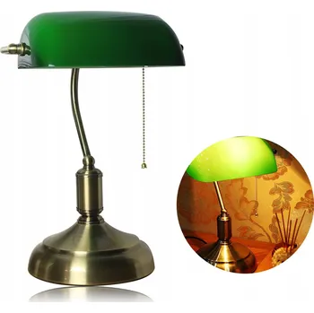Lampička Stolní lampa klasická Vintage elegance, zelená, síťová