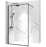 Sprchová zástěna BLER, černý rám, 70x195 cm REA
