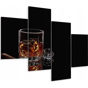 Obraz Čtyřdílný obraz do kanceláře WHISKEY S Ledem 80x50