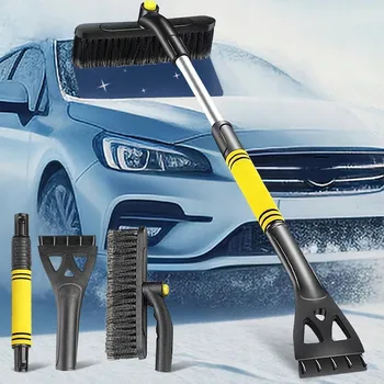 Autoškrabka SKLÁDACÍ LOPATA NA SNÍH S NÁSTAVCEM KARTÁČE PRO AUTO