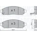 Sada brzdových destiček, kotoučová brzda MAGNETI MARELLI 363916060982