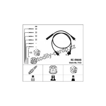 Zapalovací kabel Sada kabelů pro zapalování NGK RC-RN648 - RENAULT