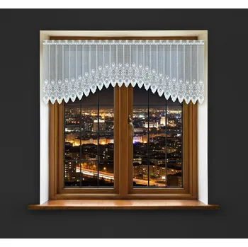 Záclona Dekorační vitrážová žakárová záclona THOSUND 60 bílá 300x60 cm (cena za vrchní díl) MyBestHome