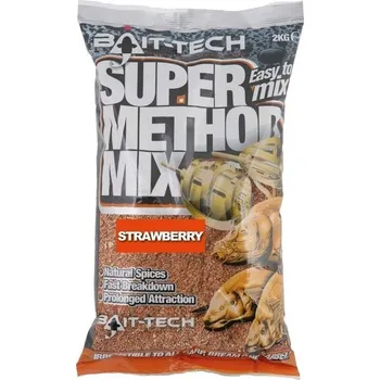 Návnadová surovina Bait-Tech Krmítková směs Super Method Mix Strawberry 2kg