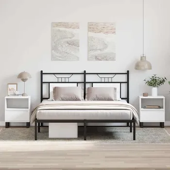 Ložnice vidaXL Noční stolky 2 ks 40 x 35 x 50 cm kompozitní dřevo [830637] Barva: Bílá