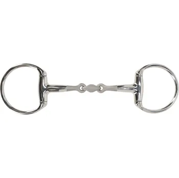 Udidlo pro koně QHP Udidlo olivové dvakrát lomené Anatomical QHP, 14 mm, sandblasted 11,5 cm