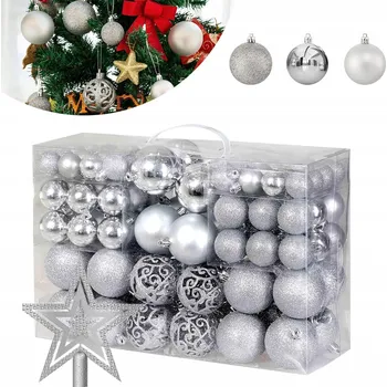 Vánoční dekorace SADA VÁNOČNÍCH BANĚK XXL 101 Ks VÁNOČNÍ KOULE NA VÁNOČNÍ STROMEČEK OZDOBA