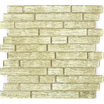 Obklad Skleněná mozaika WzorcowniaStudio 29,8 x 30,5 cm, odstíny žluté a zlaté