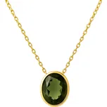Vltavín Moldavite Zlatý náhrdelník s vltavínem P23 0005