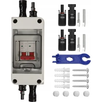 Bezpečnostní kamera FOTOVOLTAICKÁ SADA POJISTKA ODPOJOVAČ IP65 16A DC AC SKŘÍŇKA