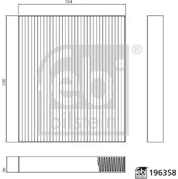 Ventilátor topení a klimatizace Filtr, vzduch v interiéru FEBI BILSTEIN 196358