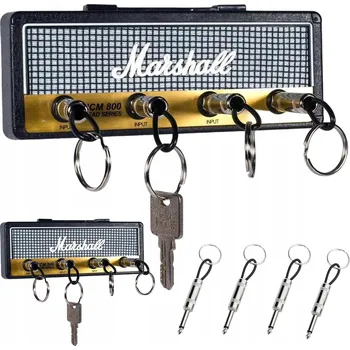 Věšák VĚŠÁK NA KLÍČE KOVOVÝ REPRODUKTOR 4 HÁKY NÁSTĚNNÝ ORGANIZÉR DO DOMÁCNOSTI