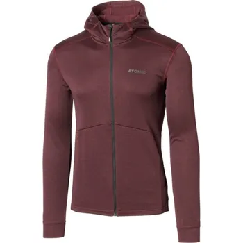 Pánská mikina mikina pánská ATOMIC ALPS FZ HOODIE na zip kaštanově hnědá