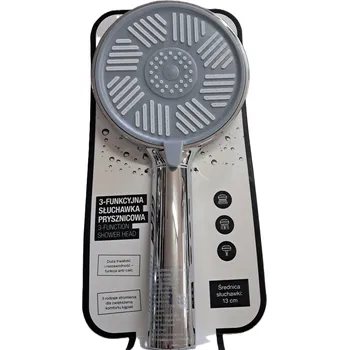 Sprchová hlavice 3-funkční sprchová Sprchová Hlavice Smukee chrom