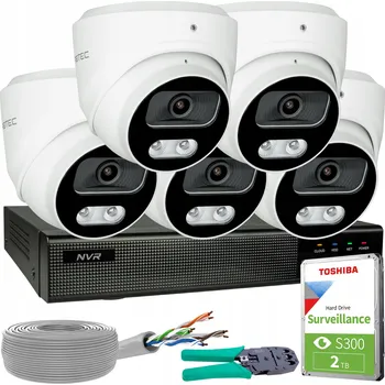 Bezpečnostní kamera Monitorovací sada 5 IP kamer 8MP 4K POE Detekce lidí a vozidel HDD