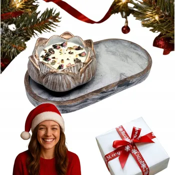 Svíčka VONNÁ VÁNOČNÍ SVÍČKA ve svícnu ze sádry do obýváku, pokoje, na ŠTĚDRÝ DEN