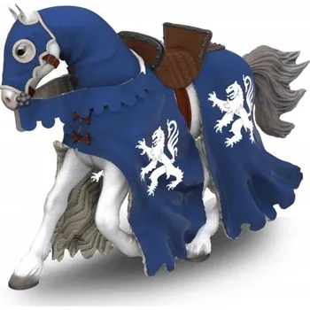 Figurka Kůň modrého rytíře s kopím, papo