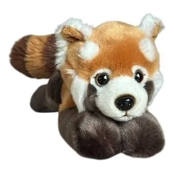 plyšák Plyšová Hračka Medvídek Panda Červená Ležící Realistická DUBI - 30 cm