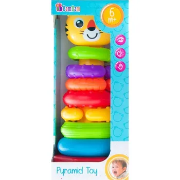Hračka pro nejmenší Piramida Tygr TOWER s kroužky