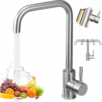 Vodovodní baterie KUCHYŇSKÁ BATERIE Z NEREZOVÉ OCELI OTOČNÁ 360° S KERAMICKÝM VENTILEM