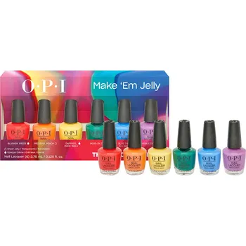 Lak na nehty OPI Nail Lacquer Make 'Em Jelly sada minilaků na nehty 6 x 3.75 Ml
