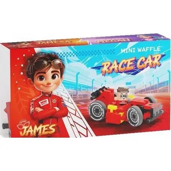 ostatní stavebnice Marioinex Waffle Mini Auta Závodní Auto Race Car, James, 50 dílů, Červené, Závodní, 2v1