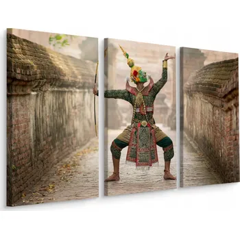 Obraz Obraz Triptych TANEC Thajského Mima 3D 60x40