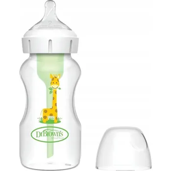 Kojenecká láhev DR BROWN'S ANTI-COLIC OPTIONS+ ŠIROKÁ LÁHEV 3M+ 270ML ÚROVEŇ 2 ŽIRAFA